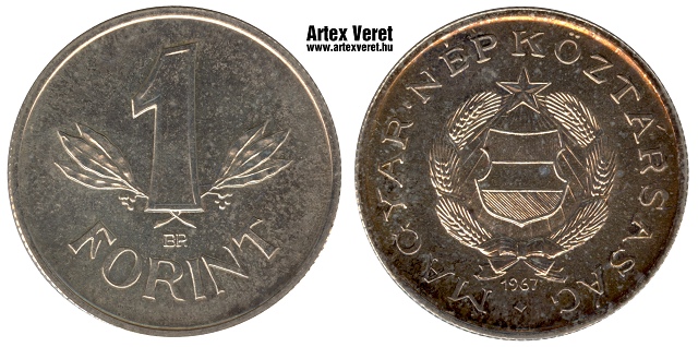 1967-es ezst Kabinet sor 1 forint - (1967 1 forint ezst)