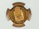 1870-es arany 1 dukát rozettás utánveret - (1870 1 dukát)