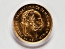 1870-es arany 4 forint / 10 frank U•P utánveret - (1870 4 forint)
