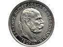 1907-es U P jelölt koronázási Artex veret platina 100 korona