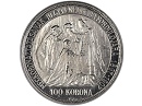 1907-es U P jelölt koronázási Artex veret platina 100 korona