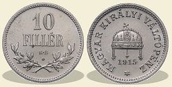 1915-ös rozettás nikkel 10 fillér - (1915 10 fillér)