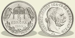 1909-as UP jelölt 5 korona - (1909 5 korona UP jelölt)
