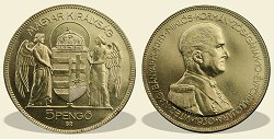 1930-as jelletlen ezst Horthy 5 peng utnveret- (1930 5 peng jelletlen)