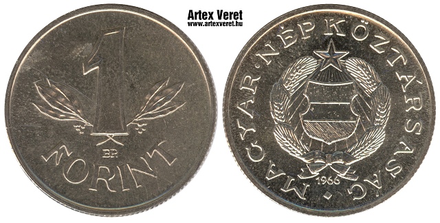 1966-os ezst Kabinet sor 1 forint - (1966 1 forint ezst)