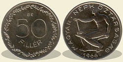 1966-os alpakka Kabinet sor 50 fillr - (1966 50 fillr alpakka)