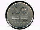 1967-es jelletlen proof Artex veret (Kabinet sor) 20 fillr