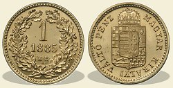 1885-s 1 krajcr rozetts utnveret - (1885 1 krajcr rozetts)