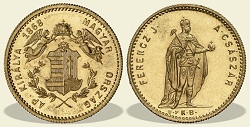 1868-as arany 1 dukt UP utnveret - (1868 arany 1 dukt UP)