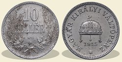 1915-ös rozettás vas 10 fillér - (1915 10 fillér)