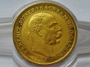 1907-es U P jellt koronzsi Artex veret arany 100 korona