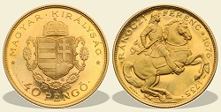 1935-s jelletlen arany  40 peng fantziaveret- (1935 40 peng jelletlen)