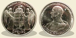 1943-as jelletlen aluminium Horthy 5 peng utnveret- (1943 5 peng jelletlen)