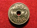 1944-es rozetts 20 fillr utnveret- (1944 20 fillr utnveret)